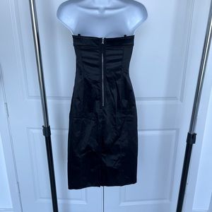 Black strapless dress